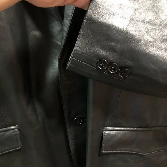 SCULLY MENS LAMBSKIN LEATHER JACKET BLACK SIZE 48 LARGE RICH ITALIAN LEATHER EXC - Picture 12 of 13